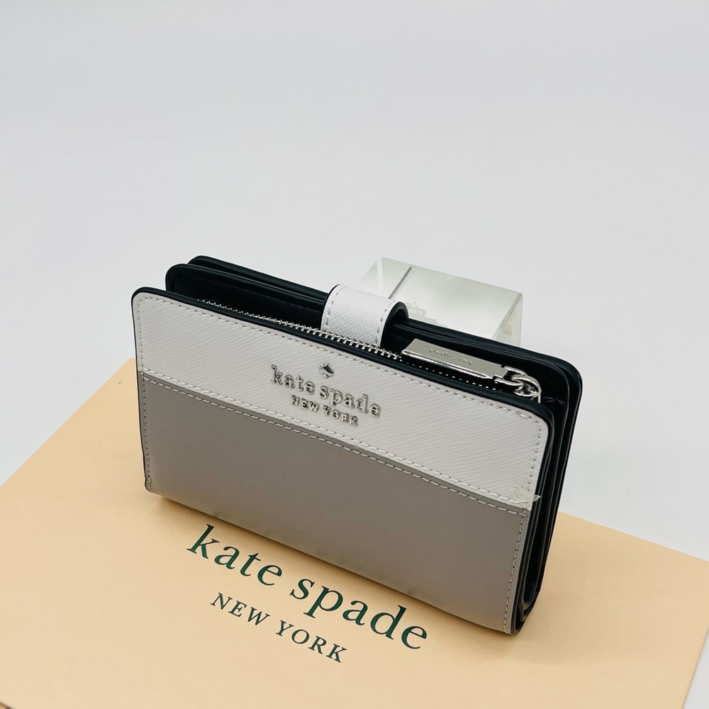 Kate Spade Medium Colorblock Compact Bifold Wallet - Picture 4 of 9